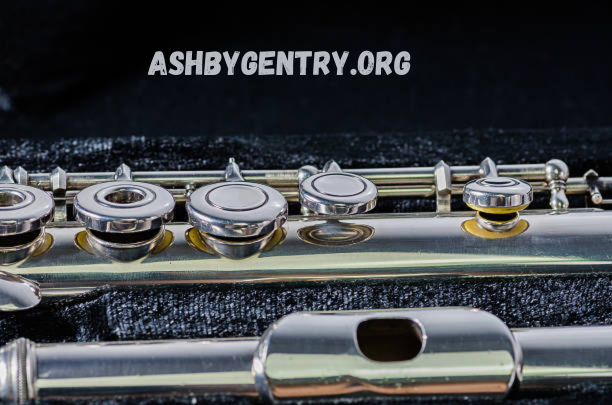 A professional bass clarinet resting on a music stand in an orchestra setting.