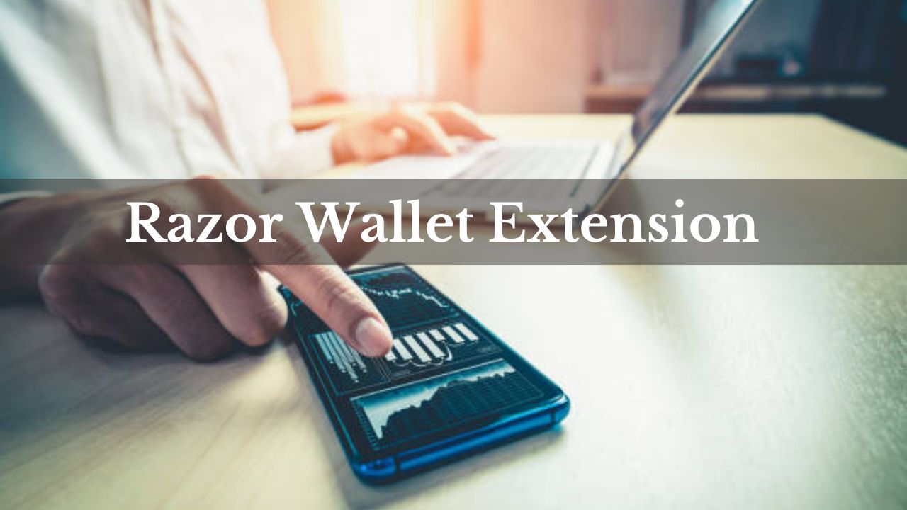 A user managing cryptocurrency transactions through the Razor Wallet Extension on a browser.