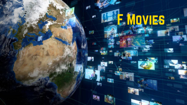 A user-friendly interface showcasing the F Movies streaming platform with a variety of movie posters.
