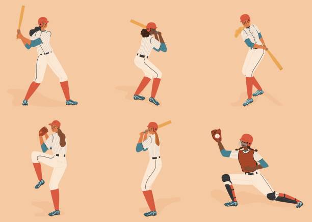 Animated food characters playing baseball on a cartoon field.