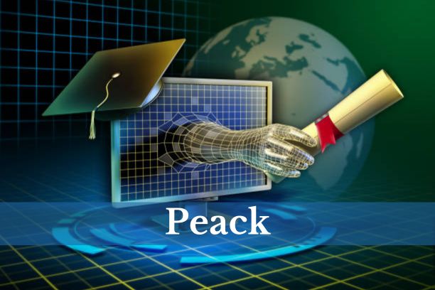Peack technology concept showcasing AI-driven digital solutions for business and personal growth.